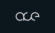 Modern minimalist line art letter ACE logo. This logo icon incorporate with three abstract circle in the creative way.