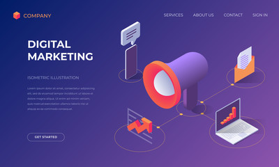 Poster - Landing page for digital marketing