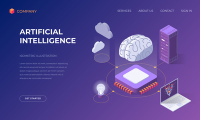 Poster - Landing page for computer artificial intelligence