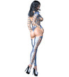 © vladnikon - Tall woman in extravagant sexy silver lingerie.