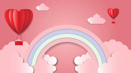 Wall Mural - love background design. 3D vector illustration
