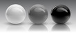 © coffeemill - Set of vector spheres and balls on a white background with a shadow.
