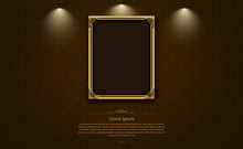 Gold Frame Border Picture And Pattern Thai Art