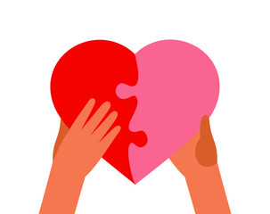 Wall Mural - Hands holding a heart symbol. Health care, donation and insurance concept. Isolated symbol on a white background.