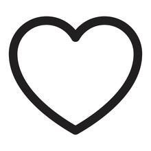 Black And White Heart On White Background