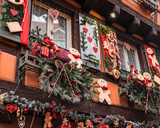 Fototapeta Boho - Christmas Market - Real Life Gingerbread House - Colmar France