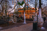 Fototapeta Boho - Denmark - Christmas Carousel in the Park - Copenhagen