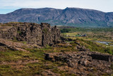 Fototapeta Boho - Iceland - Moonscape Topology at the Continental Plates