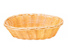 Wicker Basket Isolated On White Background
