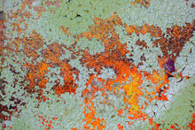 Colorful Grunge Cracked Paint Concrete Wall Texture Background