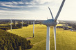Leinwandbild Motiv Wind Turbines Windmill Energy