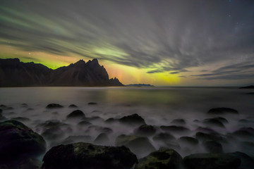 Wall Mural - Aurora Borealis (Northern Lights) above