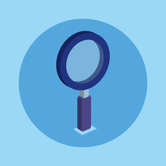 Poster - magnifying glass instrument isolated icon