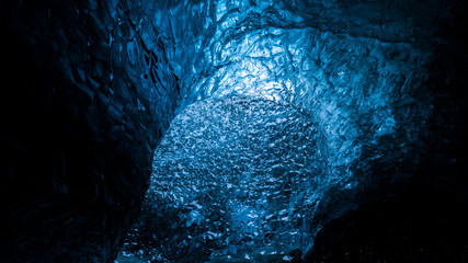 Wall Mural - Ice cave in glacier, Iceland