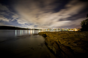 Wall Mural - Manly city at night Sydney, Australia