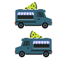 Sticker - pizza truck