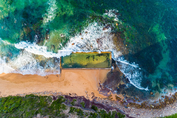 Wall Mural - Whale beach aerial view , Sydney Australia