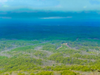 Wall Mural - Aerial view of Cheaha State Park seen from Pulpit Rock, Alabama USA