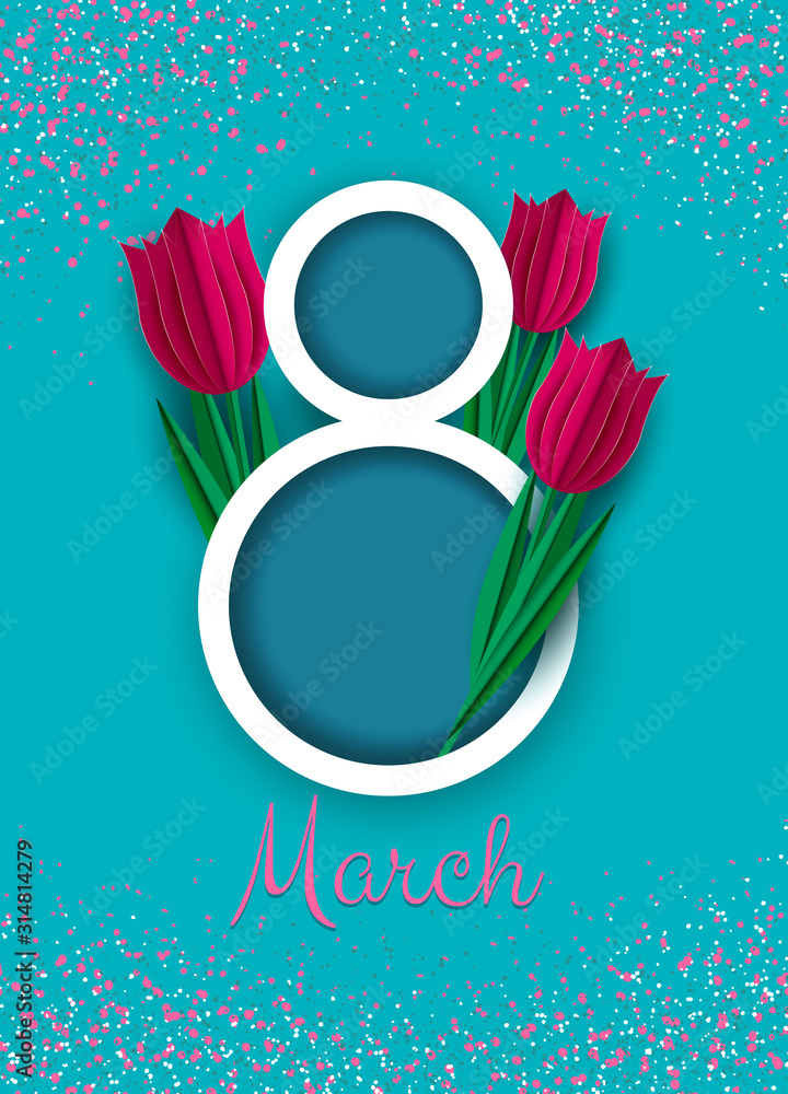 International women's day - 8th of march. Vector. 8 march, womans day, womens day background, womens day banners, womens day flyer, womens day design Stock Vector | Adobe Stock
