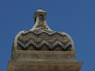 Wall Mural - Ragusa Ibla – dome of the bell tower covered with colored majolica in Church of San Vincenzo 