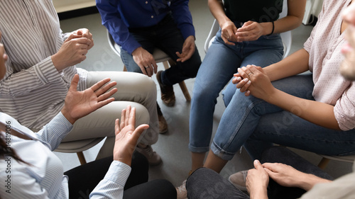 Cuadros en Lienzo People participating in corporate teambuilding or rehabilitation session activit