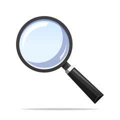 Wall Mural - magnifying glass vector isolated illustration