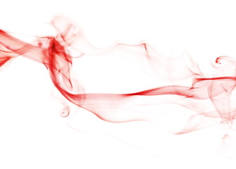 Red smoke abstract white background and texture