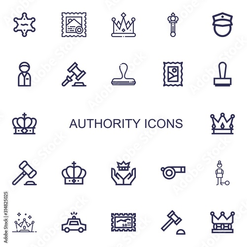 Fotografía Editable 22 authority icons for web and mobile