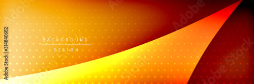 Flowing waves with 3d shadow effects and fluid gradients. Dynamic trendy abst...