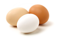 Eggs On White Background