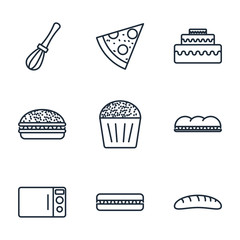 Leinwandbilder - Set Bakery icon template color editable. Bakery shop elements pack symbol vector sign isolated on white background illustration for graphic and web design.