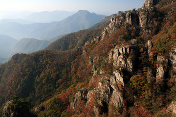 Canvas Print - Autumn scenery of mt. daedun