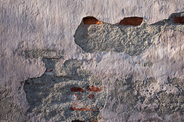 Wall Mural - Old aged and weathered brick wall, abstract texture background