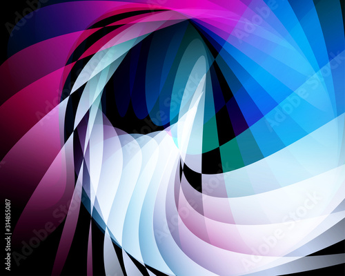 Cuadros en Lienzo Shaped overlap and motion background
