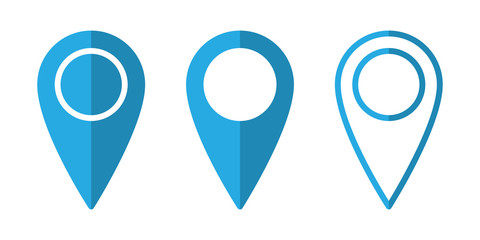 Wall Mural - set of location icons in flat style. vector icons.