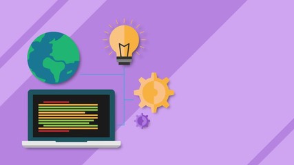Wall Mural - web design motion graphic animation