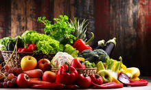 Composition With Assorted Organic Vegetables And Fruits