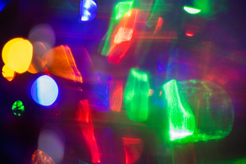 Multicolor bright festive lights abstract