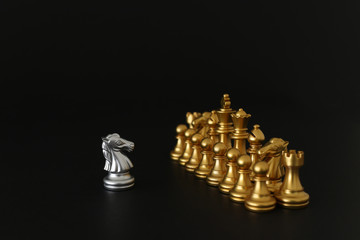 Image of chess game. Business, competition, strategy, leadership and success concept