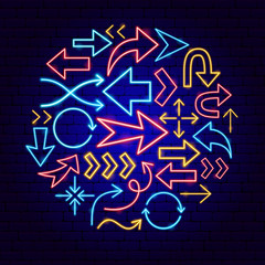 Wall Mural - Arrow Neon Concept