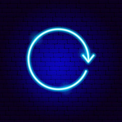 Wall Mural - Arrow Circle Neon Sign