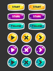 Wall Mural - ui set of game navigation