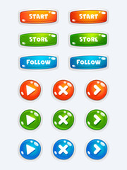 Wall Mural - ui set of game navigation