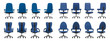 Office chair isolated cartoon icon.Vector illustration interior furniture on white background . Vector cartoon set icon office chair.