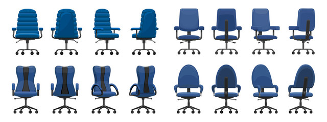 Office chair isolated cartoon icon.Vector illustration interior furniture on white background . Vector cartoon set icon office chair.