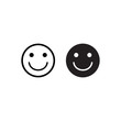 © veronchick84 - smile icon/ Happy face/ line style icon/ black vector symbol of smile