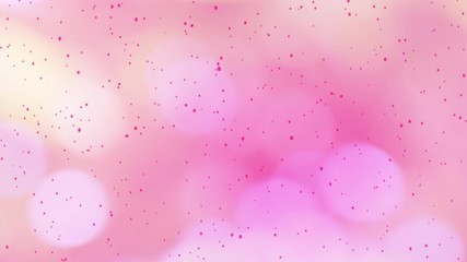 Wall Mural - Happy Valentine day snow social media banner. Love animated motion graphic from light bokeh blur shine to with pop pinks colors in the background.screen in a trendy simple post.Footage video 4K.