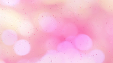 Wall Mural - illustration Happy Valentine day snow social media banner. Love graphic from light bokeh blur shine to with pop pinks colors in the background.screen in a trendy simple post.Creative element wedding