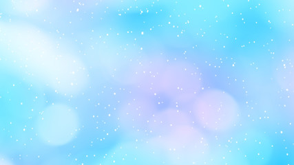 Wall Mural - Snow blue glitter lights,Screen blur Light reflections loop.Bokeh blue particles blur lights background texture smooth motion graphics.Bright softness modern decoration.Abstract space illustration