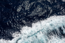 Ocean Wavy Surface Close Up. Sea Water Background